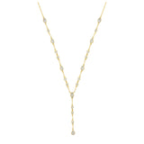 The Y Drop Necklace in Zirconia