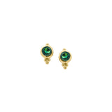 Dudley Stud in Gold with Emerald Zirconia