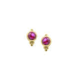 Dudley Stud in Gold with Ruby Zirconia