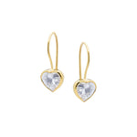 zirconia heart-shaped gold climber earrings from memara