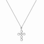 mother of pearl cross charm silver pendant from memara