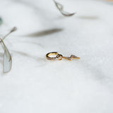 Crystal Charm Hoops in Gold