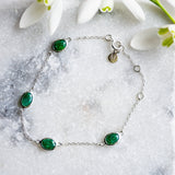 marilyn silver bracelet with emerald quartz from memara