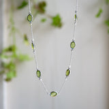 Marilyn Necklace in Silver with Peridot