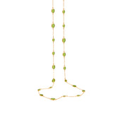 Double Marilyn Necklace in Gold with Peridot