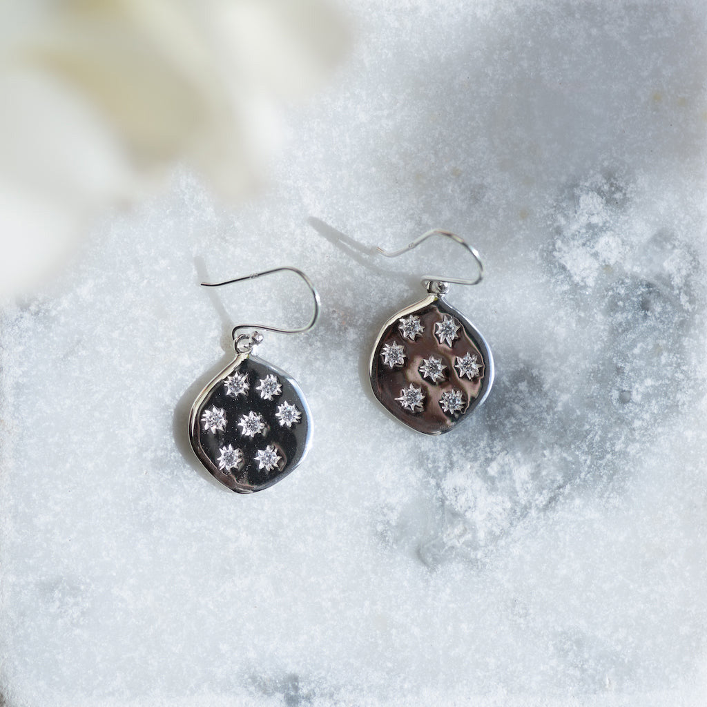 stargazer zirconia silver earrings from memara