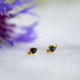 dudley sapphire zirconia gold ear studs from memara	dudley sapphire zirconia gold ear studs from memara