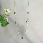 marilyn silver necklace with peridot from memara