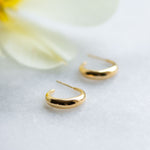 Moon Hoop Earrings in Gold from Memara