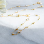 double marilyn gold necklace with crystal from memara