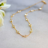 Marilyn Necklace in Gold with Crystal