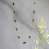 Marilyn Necklace in Gold with Green Onyx