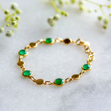 Coco Bracelet in Gold and Green Onyx from Memara