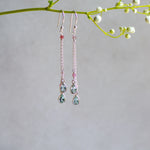 Kiki Drop Earrings in Topaz and Tourmaline (Silver) from Memara