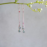 Kiki Drop Earrings in Topaz and Tourmaline (Silver) from Memara