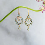 Dream Catcher Earrings in Aqua Chalcedony from Memara