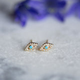 cleo turquoise gold earrings from memara