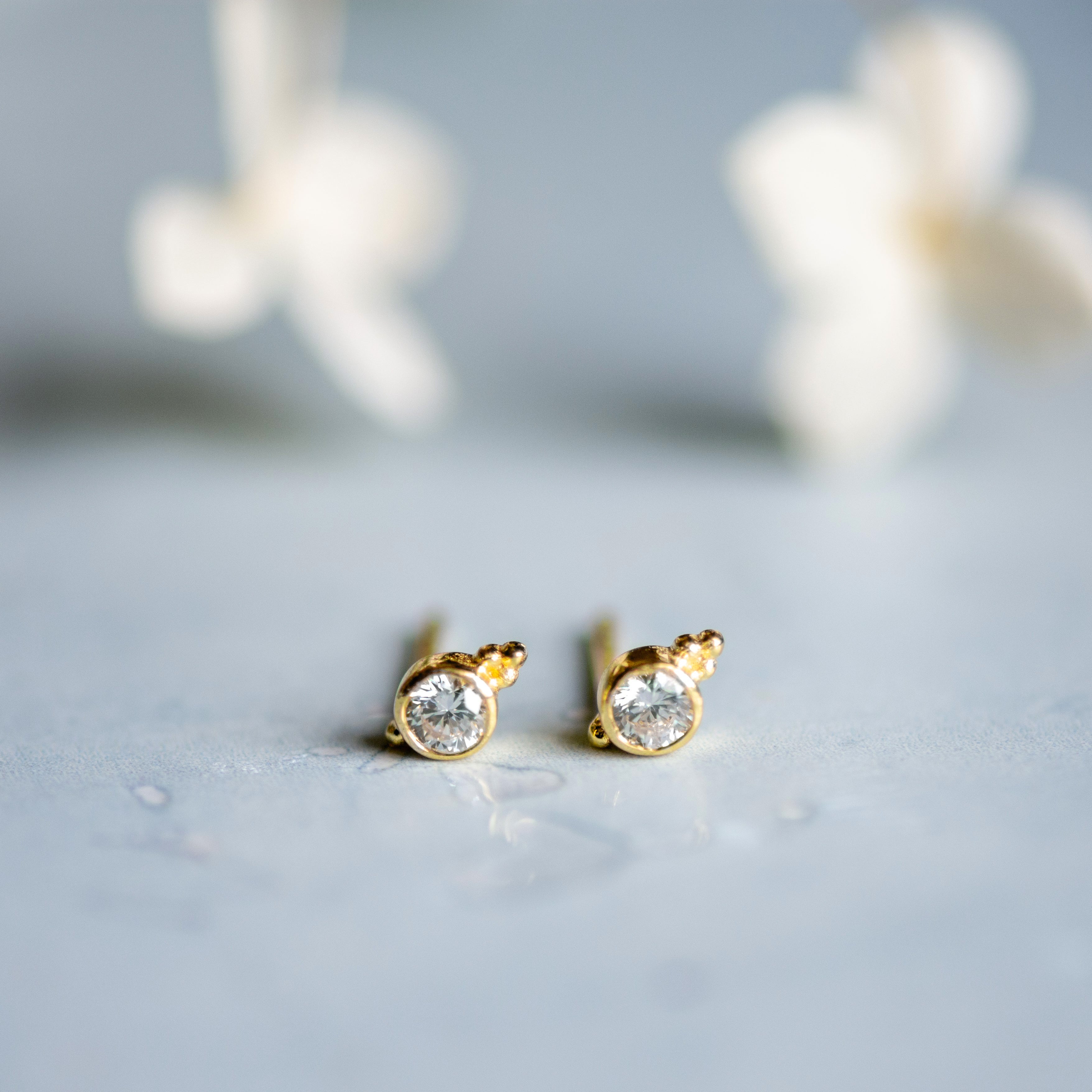 dudley zirconia gold ear studs from memara