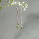 Kiki Drop Earrings in Peridot and Tourmaline (Silver) from Memara