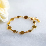 Double Disk Bracelet in Gold