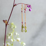 Kiki Drop Earrings in Peridot and Tourmaline (Gold) from Memara