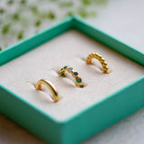 Gold Cuffs Emerald Riri Set