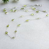 double marilyn silver necklace with peridot from memara