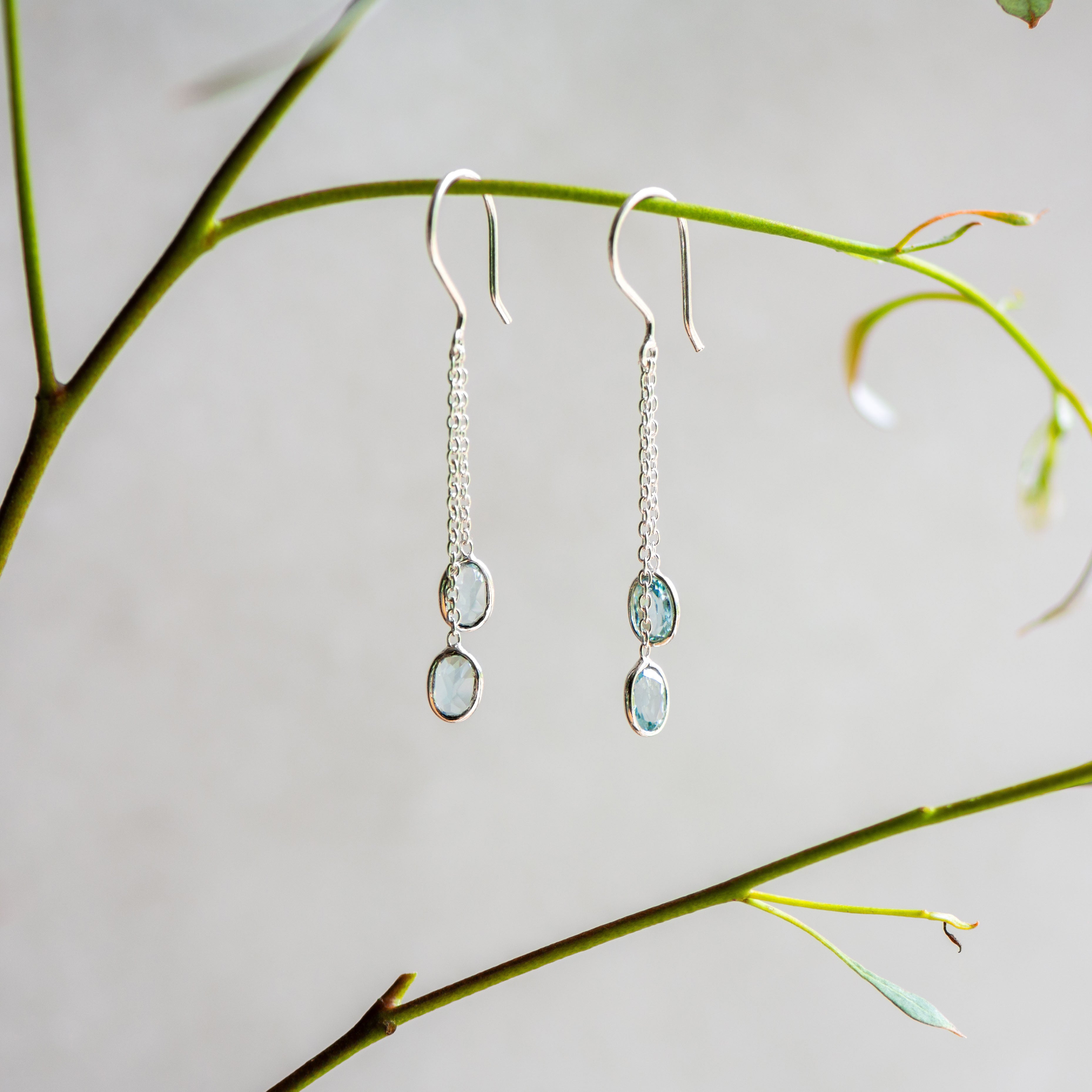 duals sky blue topaz silver drop earrings from memara