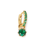 Dazzle Drop with Emerald Charm Hoops