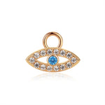 cleo evil eye white zirconia gold charm from memara