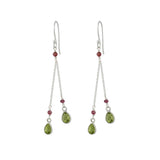 Kiki Duals in Silver with Peridot and Tourmaline