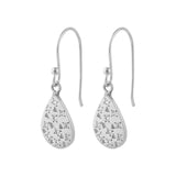 Mirage Drop Earrings in Silver and White Zirconia