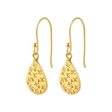 Mirage Drop Earrings in Gold and White Zirconia