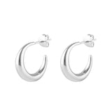 Moon Hoops in silver