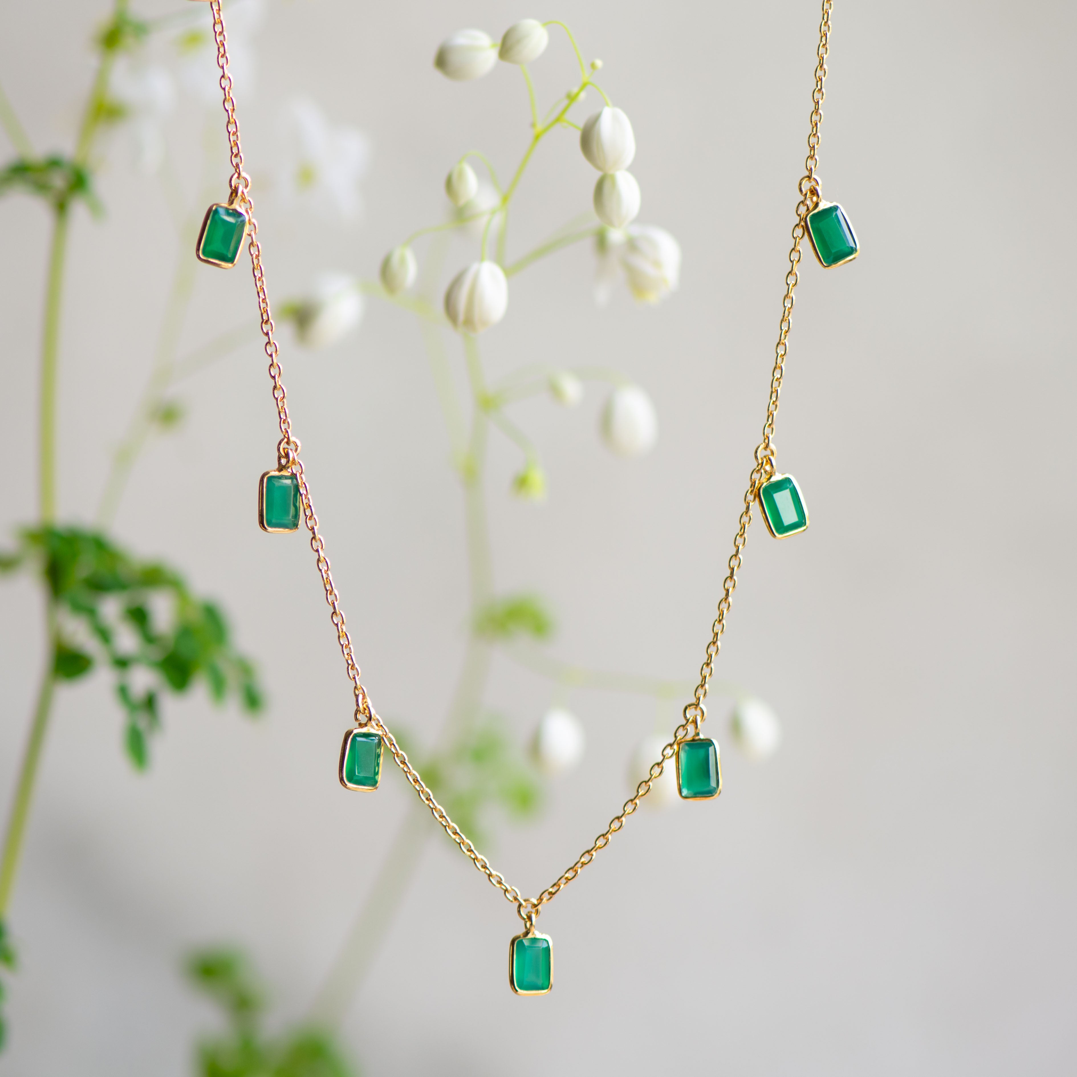 Green and gold deals jewellery