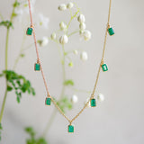 Tiggy Necklace in Gold and Green Onyx