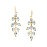 Wisteria Earrings in Gold with Sky Blue Topaz