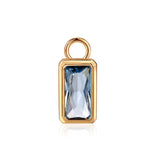 Aquamarine Drop Charm (without Hoops)