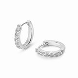 crystal silver charm hoop earrings from memara