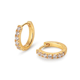 crystal gold charm hoop earrings from memara