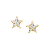 Star studs in Gold and Zirconia