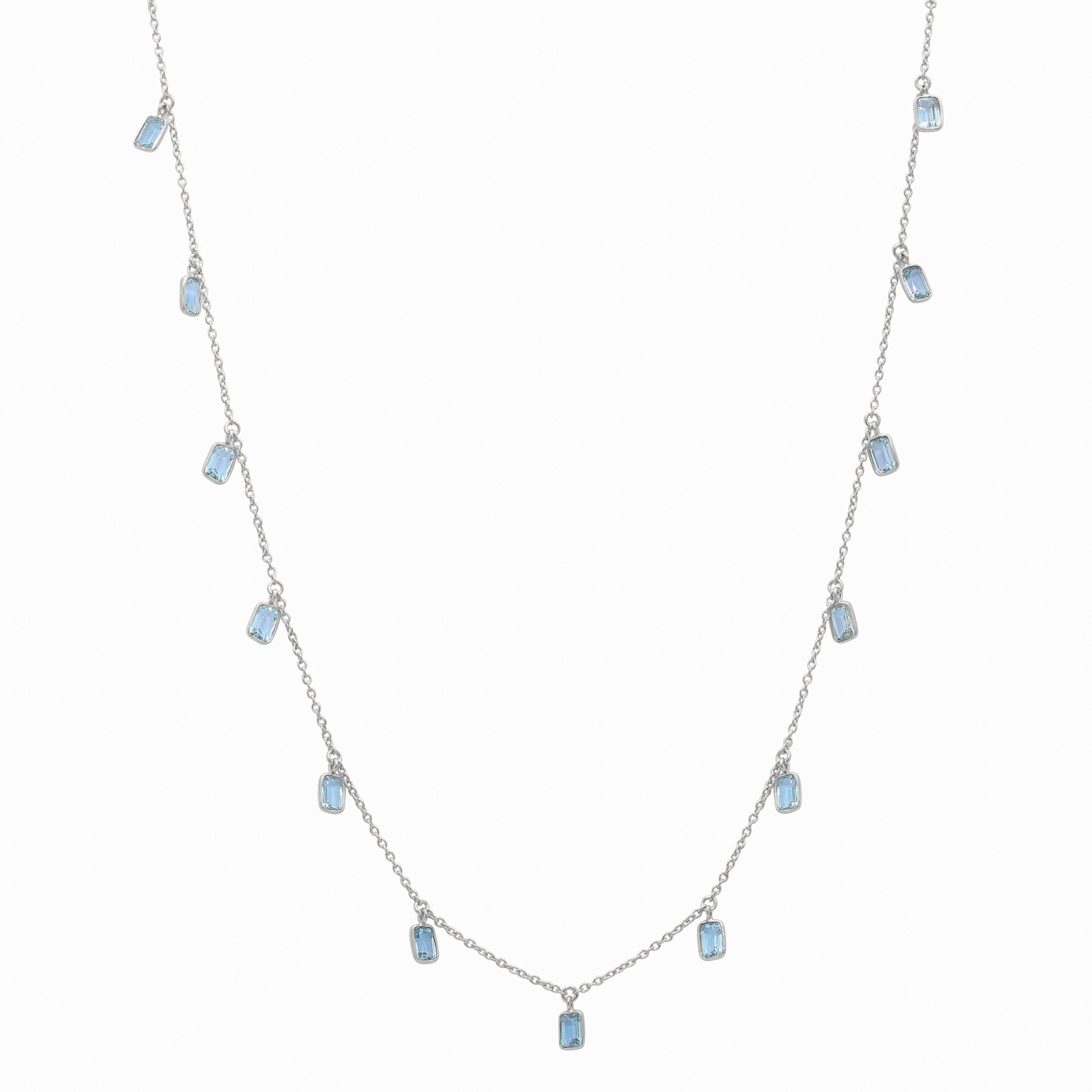 tiggy silver necklace with sky blue topaz from memara