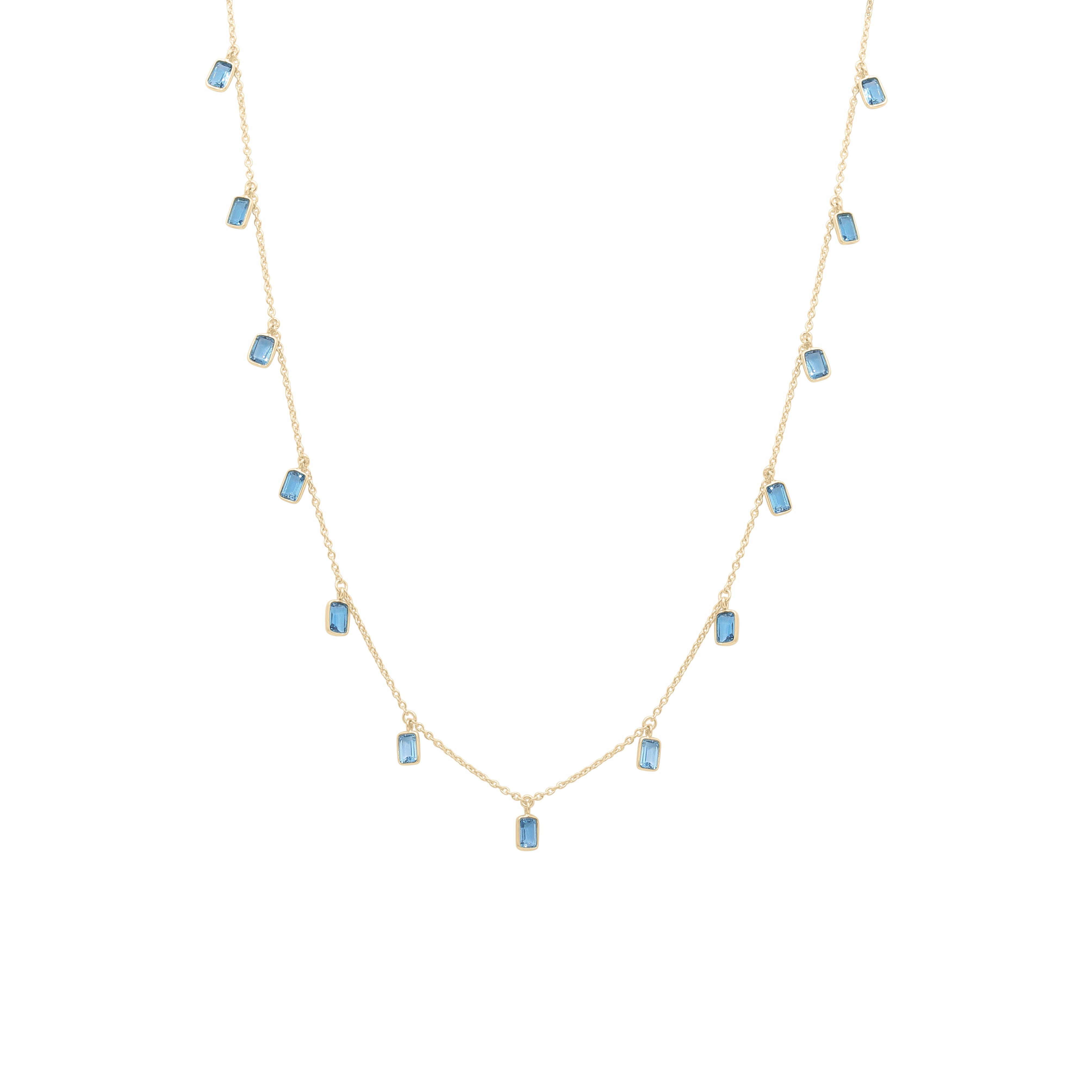 Tiggy Necklace in Gold and London Blue Topaz