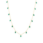 Tiggy Necklace in Gold and Green Onyx