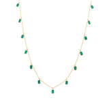 Tiggy Necklace in Gold and Green Onyx