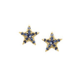 Star studs with Sapphire CZ