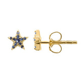 Star studs with Sapphire CZ