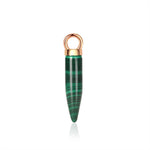gold malachite charm for necklace from memara