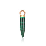 gold malachite charm for necklace from memara