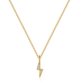 lightening bolt charm gold pendant from memara